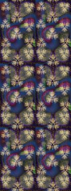 Poster ya da kapak için arka plan. Şirin, zarif çiçekler Raster illüstrasyonu. Davetiye ve kartpostal tasarımı için dekoratif çiçek unsurları. Tekstil için figür. Yapraklı kusursuz desen.