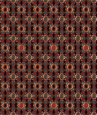 Parlak çiçekli kolaj çiçekleri siyah ve kırmızı. Çiçekli zambakların eskiz geçmişi. Çiçek tasarımı için inanılmaz kolaj cennet tarzı..