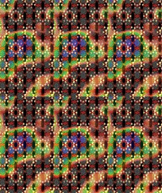 Çiçekli el çizimi çizimi deseni. Modern gelişim kahverengi ve siyah raster arka plan duvar kâğıdı illüstrasyonu klasik çizgili iz sürme desenli çiçekler, çiçekli süsler.