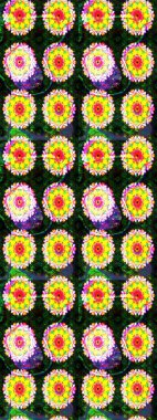 Raster illüstrasyonu. Güzel kumaş deseni. Bahar çiçekli güzel bir çiçek deseni..