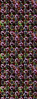 Güzel, parlak, pürüzsüz kumaş, tuval. Kıvırcık, parlak örgü. Desen, çizim, çiçek sınırı. Eski moda arka plan. Çiçek çelengi. Raster illüstrasyonu.