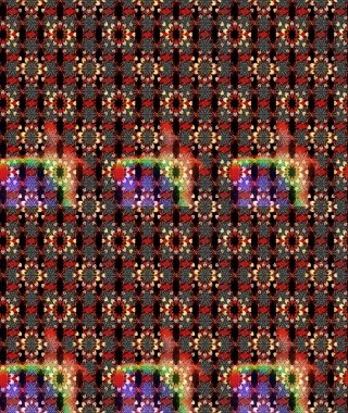 Raster düz çiçek çizim deseni. Hediye ambalaj kağıdı, tebrik kartları, posterler ve pankart tasarımı. Siyah ve kırmızı renkte çiçekler.