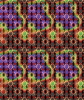 Raster çiçek desenli çiçek deseni, yapraklar, dekoratif elementler, sıçrama, lekeler, el çizimi kontur çizgileri ve Doodle çizim stili, grafik raster çizim çizimi.