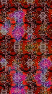 Küçük çiçekte güzel bir desen. Küçük renkli çiçekler. Moda baskıları için zarif bir şablon. Motley illüstrasyonu. Çiçekli bahar çiçekleri.