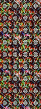 Düz Çiçek Elementleri Tasarımı. Asya tekstil tarzında. Çiçek desenli çizim. Renkli Bahar Teması eskiz kalıbı. Siyah ve nötr renklerde çiçekler. Raster illüstrasyonu.