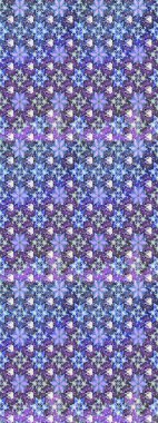 Şirin çiçek elementleri. Mor ve mavi renkte çiçekler. Robot resim. Raster illüstrasyonu.