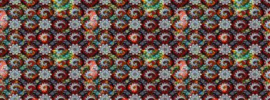 Küçük çiçekteki sevimli çiçek deseni. Siyah ve gri renkte çiçekler.