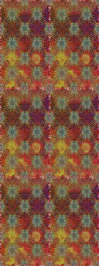 Renkli Bahar Temalı Kusursuz Arkaplan. Raster illüstrasyonunda kusursuz çiçek deseni. Düz Çiçek Elementleri Tasarımı. Süslü kumaş deseni.