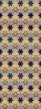 Düz Çiçek Elementleri Tasarımı. Renkli Bahar Teması eskiz kalıbı. Bej renkli çiçekler. Çiçek desenli eskiz, yaz çiçekleri..