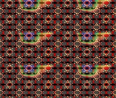 Düz Çiçek Elementleri Tasarımı. Raster illüstrasyonundaki çiçek desenli çizim. Siyah ve kırmızı renkte çiçekler. Renkli Bahar Teması çizim şablonu.