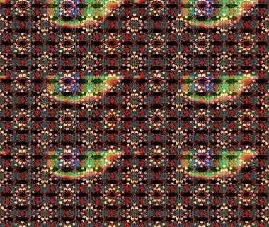 Siyah ve kahverengi renkte çiçekler. Küçük çiçekte sevimli çiçek deseni var..