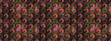 Stylish invitation for valentines day and greeting card concept. Scenic flower pattern on black and brown colors. Top view, soft style. Floral composition, hand painted, delicate template.