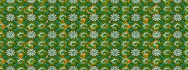 Sevimli küçük çiçek desenle. Raster resim. Çiçek desenli çiçek ve yaprakları ile.