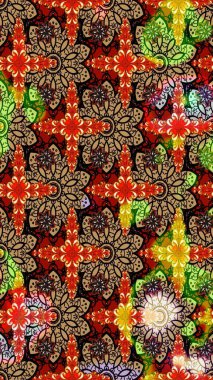 Kırmızı ve siyah renkte çiçekler. Çiçekli karalama şeklinde Raster çiçek deseni. Yumuşak, bahar çiçekli arka plan.