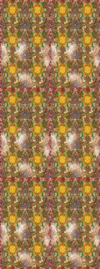 Modern floral background. Folk style. The elegant the template for fashion prints. Amazing sketch floral pattern with bright colorful flowers and leaves on a brown and beige colors.