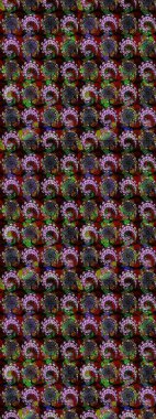 Düz Çiçek Elementleri Tasarımı. Sevimli çiçek raster deseni. Modaya uygun kumaş deseni. Renkli Yaz Teması çizim şablonu.