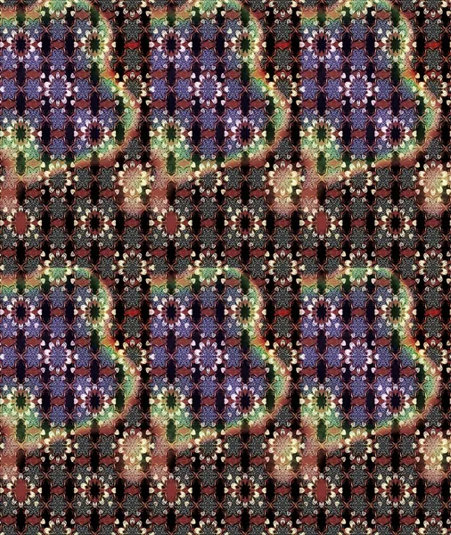 Renkli desenli eskiz deseni, siyah ve kahverengi çiçekler ve dekoratif elementler. Eskiz geçmişi. Raster illüstrasyonu. Kumaş, tekstil, duvar kağıdı baskısı için. Antika retro tarzı.