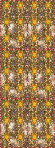 Modern floral background. Folk style. The elegant the template for fashion prints. Amazing sketch floral pattern with bright colorful flowers and leaves on a brown and beige colors.