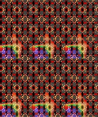 Çiçekli, yapraklı, çiçek desenli eskiz. El çizimi. Raster illüstrasyonu.