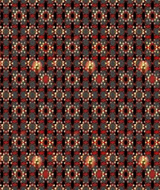 Doğa. - Siyah ve kırmızı çiçekler. Çiçek arkaplan. Küçük çiçekte güzel bir desen var. Raster deseni. Çiçek kompozisyonu. Çiçek kolajı.