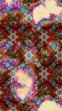 Bej ve kahverengi renkli çiçekler. Düz Çiçek Elementleri Tasarımı. Renkli Bahar Teması eskiz kalıbı. Güzel çiçek deseni..