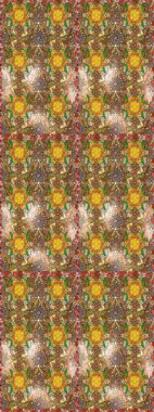 Modern floral background. Folk style. The elegant the template for fashion prints. Amazing sketch floral pattern with bright colorful flowers and leaves on a brown and beige colors.