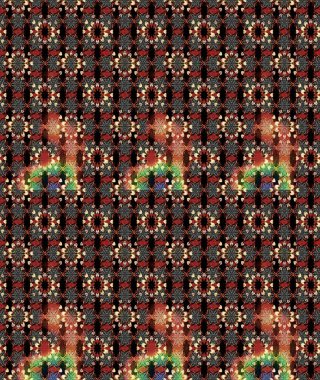 Raster çiçek desenleri çiziyor. Vadinin çiçekleri siyah ve kahverengi renklerde.