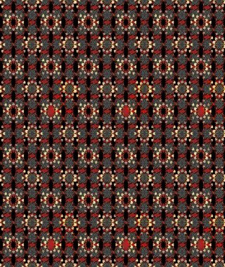 Raster düz çiçek çizim deseni. Hediye ambalaj kağıdı, tebrik kartları, posterler ve pankart tasarımı. Siyah ve kahverengi renkte çiçekler.