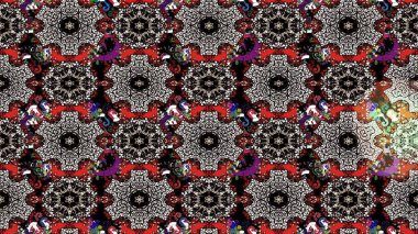 Güzel kumaş deseni. Renkli Bahar Teması eskiz kalıbı. Raster illüstrasyonundaki çiçek desenli çizim. Düz Çiçek Elementleri Tasarımı.