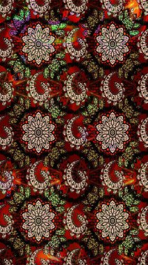 Parlak elementlerin. El çizimi Raster çizimi. Çizim çiçek deseni duvar kağıdı, web sitesi arkaplanı, paket kağıdı, davetiye, broşür, pankart veya web sitesi için kullanılabilir.