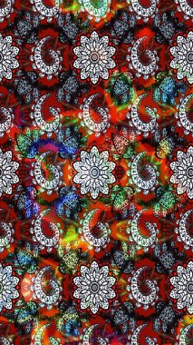 Modern çiçek arkaplanı. Moda baskıları için zarif bir şablon. Parlak renkli çiçekleri ve siyah ve gri renkli yaprakları olan harika bir çiçek deseni. Halk stili.