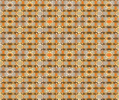 Raster illüstrasyonundaki çiçek desenli çizim. Suluboya tarzında kahverengi ve bej renkte çiçekler.