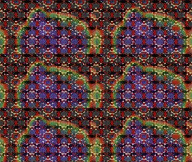 El çizimi. Çiçekler, dallar, bitkiler ve çiçekler. Raster illüstrasyonu. Güzel kumaş deseni.