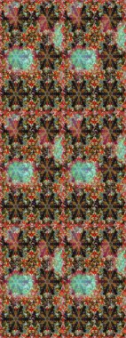 Çiçek desenli eskiz. Gömlek baskısı için çiçek boyası. Kahverengi ve gri renkte çiçekler.