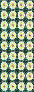 Küçük çiçekteki sevimli çiçek deseni. Bir sürü yeşil ve nötr soyut çiçekli tropik eskiz deseni. Varikologreen ve nötr raster çizimi.