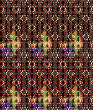 Renkli Bahar Teması eskiz kalıbı. Düz Çiçek Elementleri Tasarımı. Raster..