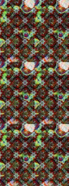 Düz Çiçek Elementleri Tasarımı. Kahverengi ve gri renkli çiçekler. Renkli Bahar Teması eskiz kalıbı. Raster illüstrasyonunda çiçek deseni çizimi.