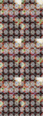 Arkaplan dokusu, duvar kağıdı, gri ve nötr renklerde çiçek teması. Kabile sanatı boho baskısı, klasik çiçek arkaplanı. Soyut etnik raster çizim kalıbı.