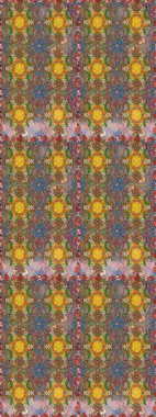 Kahverengi ve nötr renklerde çiçekler. Raster illüstrasyonunda kusursuz çiçek deseni.