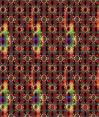Çiçek desenli çizim. Raster illüstrasyonu. Asya tekstil tarzında. Güzel kumaş deseni. Renkli Bahar Teması eskiz kalıbı. Düz Çiçek Elementleri Tasarımı.