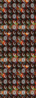 Küçük çiçekteki sevimli çiçek deseni. Kahverengi ve siyah renkte çiçekler.