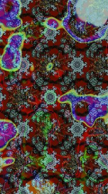 Yumuşak, bahar çiçekli arka plan. Kahverengi ve kırmızı renkte çiçekler. Raster çiçek desenli ve çiçekli..