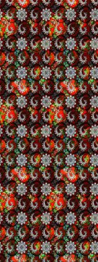 Kırmızı ve siyah renklerde. Taslak dekoratif arka plan, çiçek mandala. Çiçek. Raster illüstrasyonu.