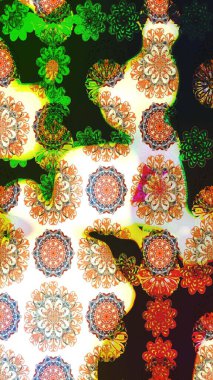 Raster illüstrasyonunda kusursuz çiçek deseni. Suluboya tarzında gri ve kahverengi renkte çiçekler.