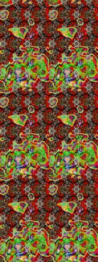 Modern stil dokusu. Çiçek desenli raster, kırmızı ve kahverengi çizgi grafik deseni soyut raster arkaplan.