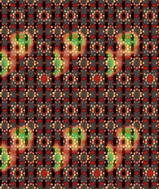 Botanik çizim kalıbı. Organik elementler. Suluboya etkisi. Raster deseni.