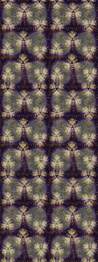 Renkli Bahar Temalı Kusursuz Arkaplan. Asya tekstil tarzında. Raster illüstrasyonu. Gri ve kahverengi renkli çiçekler. Kusursuz çiçek deseni. Düz Çiçek Elementleri Tasarımı.