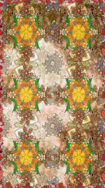 Fantezi çiçekli eskiz deseni, doğal duvar kağıdı, çiçek desenli kıvrım çizimi. Paisley el çizimi elementler. Ev dekoru.