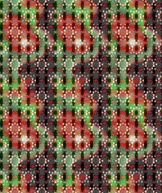 Çiçekli karalama şeklinde Raster çiçek deseni. Yumuşak, bahar çiçekli arka plan. Kahverengi ve yeşil renkte çiçekler.