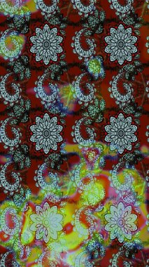 Raster illustration. Raster illustration. In sketch style neutral and green colors. Sketch floral pattern with cute doodles flowers. Collection of hand drawn flowers and plants.